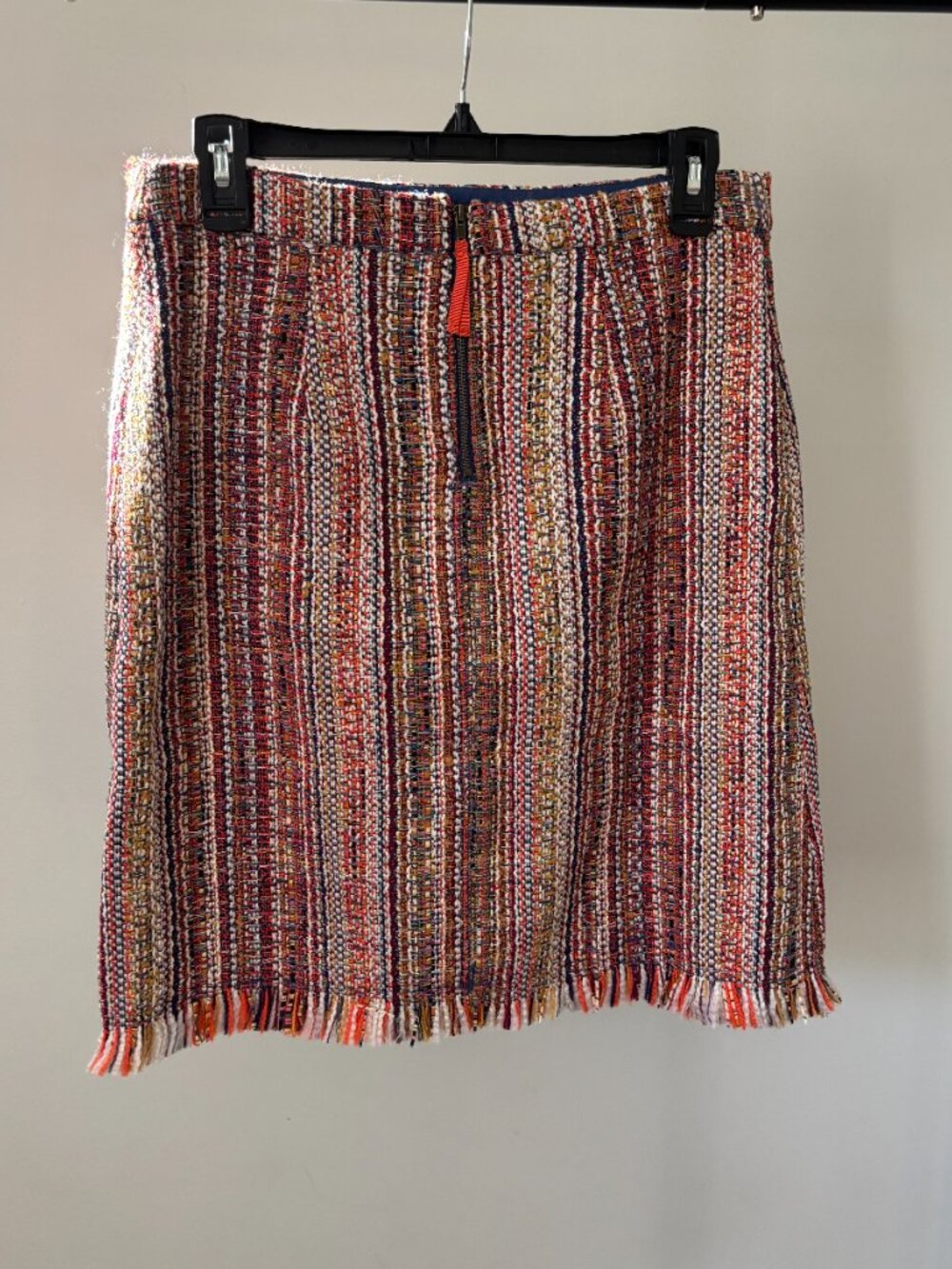 Catherine Malandrino Orange Tweed Skirt Size 6 NWT - Picture 3 of 6